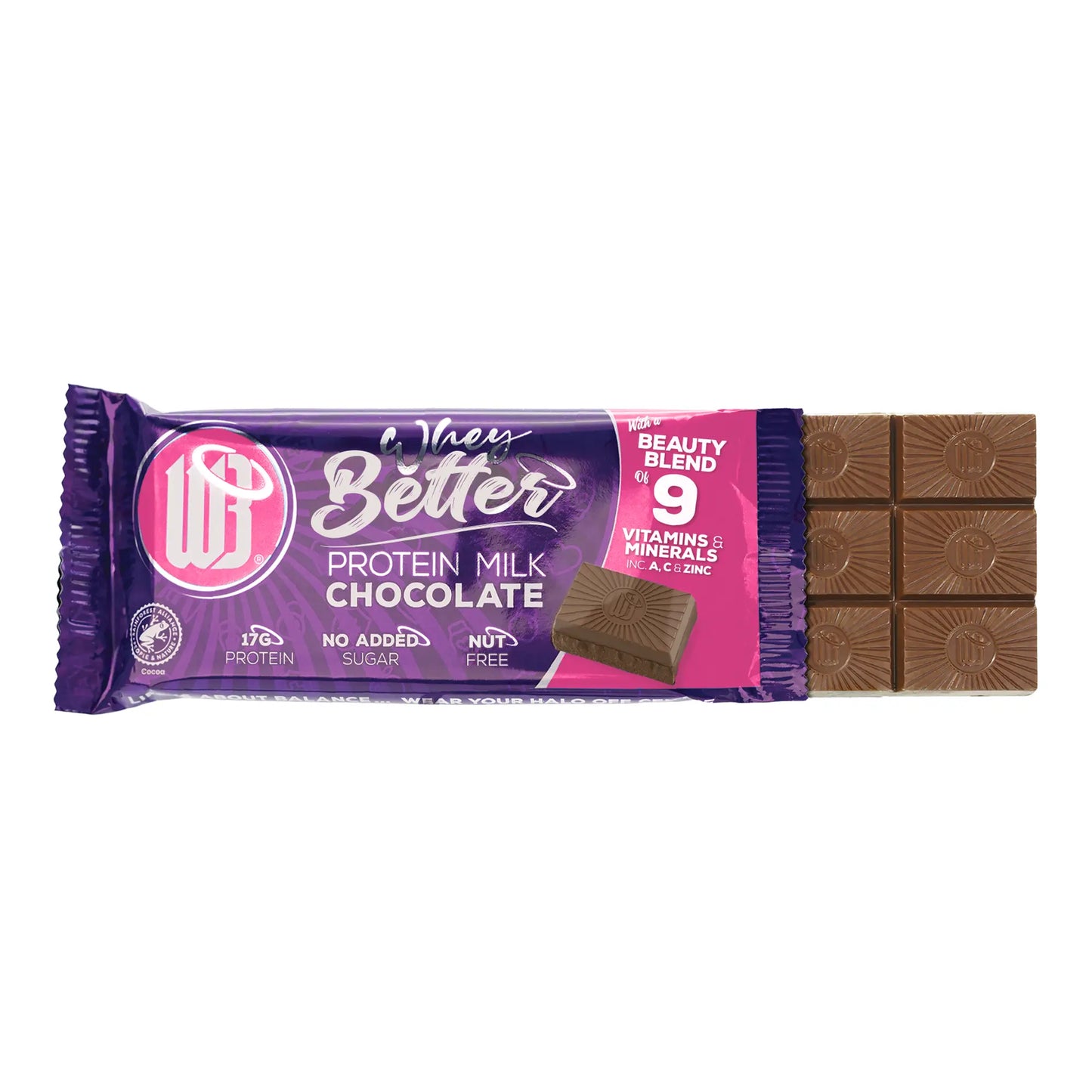 wheybetter protein milk chocolate with beauty blend vitamins - bar